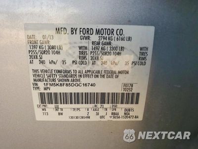 Zdjęcie 13 z 13 samochodu: 2013 FORD EXPLORER LIMITED VIN:1FM5K8F85DGC16740 - miniatura