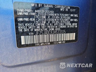 Zdjęcie 14 z 14 samochodu: 2018 SUBARU FORESTER 2.5I PREMIUM VIN:JF2SJADC8JH533315 - miniatura