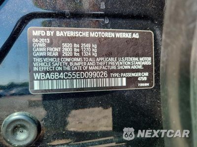 Zdjęcie 12 z 12 samochodu: 2014 BMW 650 XI GRAN COUPE VIN:WBA6B4C55ED099026 - miniatura