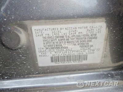 Zdjęcie 13 z 13 samochodu: 2021 NISSAN VERSA SV VIN:3N1CN8EV5ML924320 - miniatura