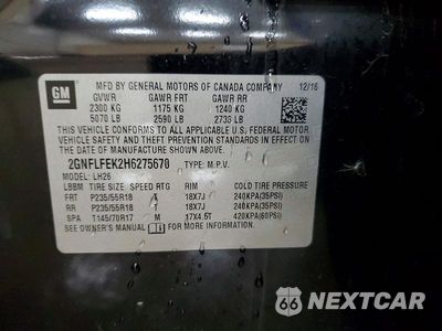 Zdjęcie 13 z 13 samochodu: 2017 CHEVROLET EQUINOX LT VIN:2GNFLFEK2H6275670 - miniatura