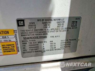 Zdjęcie 14 z 14 samochodu: 2014 BUICK ENCLAVE VIN:5GAKRCKD5EJ355989 - miniatura