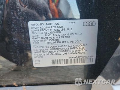 Zdjęcie 14 z 14 samochodu: 2023 AUDI Q5 PREMIUM 40 VIN:WA1ABAFY3P2076368 - miniatura