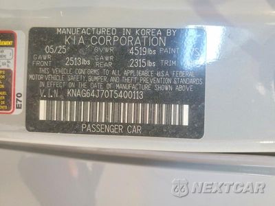 Zdjęcie 13 z 13 samochodu: 2026 KIA K5 GT LINE VIN:KNAG64J70T5400113 - miniatura