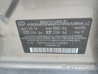 Zdjęcie 12 z 12 samochodu: 2014 HYUNDAI ELANTRA SE VIN:5NPDH4AE0EH508684 - miniatura