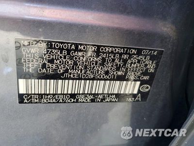 Zdjęcie 13 z 13 samochodu: 2015 LEXUS IS 350 VIN:JTHCE1D28F5006011 - miniatura
