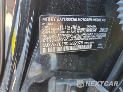 Zdjęcie 13 z 13 samochodu: 2013 BMW X3 XDRIVE35I VIN:5UXWX7C58DL982076 - miniatura