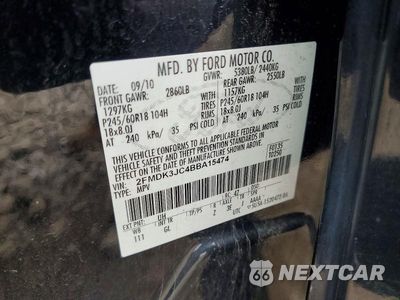 Zdjęcie 13 z 13 samochodu: 2011 FORD EDGE SEL VIN:2FMDK3JC4BBA15474 - miniatura