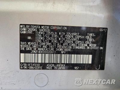 Zdjęcie 13 z 13 samochodu: 2012 TOYOTA RAV4 BASE VIN:JTMZF4DV2CD032612 - miniatura