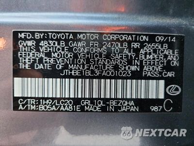 Zdjęcie 12 z 12 samochodu: 2015 LEXUS GS 350 VIN:JTHBE1BL3FA001023 - miniatura