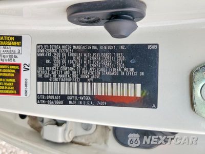 Zdjęcie 13 z 13 samochodu: 2009 TOYOTA VENZA AWD V6 VIN:4T3BK11A09U011833 - miniatura