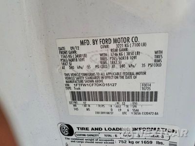 Zdjęcie 12 z 12 samochodu: 2013 FORD F150 SUPERCREW VIN:1FTFW1CF7DKD15127 - miniatura