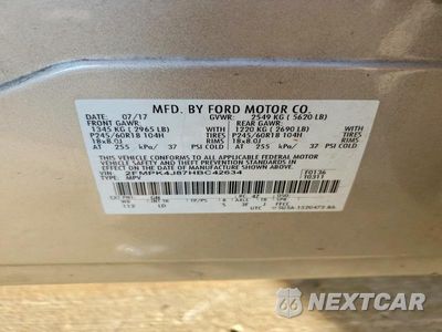 Zdjęcie 13 z 13 samochodu: 2017 FORD EDGE SEL VIN:2FMPK4J87HBC42634 - miniatura