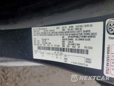 Zdjęcie 12 z 12 samochodu: 2019 FORD FIESTA SE VIN:3FADP4BJ1KM145855 - miniatura