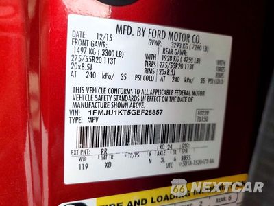 Zdjęcie 14 z 14 samochodu: 2016 FORD EXPEDITION LIMITED VIN:1FMJU1KT5GEF28857 - miniatura