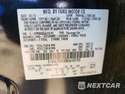 Zdjęcie 12 z 12 samochodu: 2011 LINCOLN MKS VIN:1LNHL9DRXBG610193 - miniatura