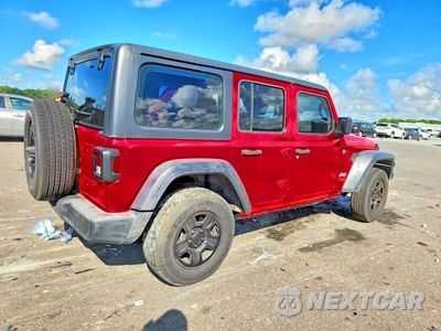 Trzecie zdjęcie samochodu z tyłu: 2018 JEEP WRANGLER UNLIMITED SPORT VIN:1C4HJXDG7JW179412 - miniatura