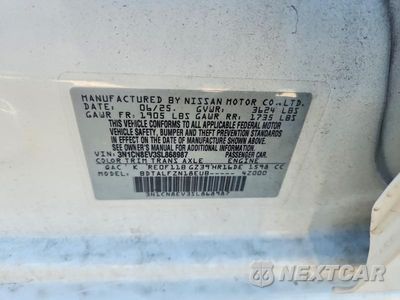 Zdjęcie 12 z 12 samochodu: 2025 NISSAN VERSA SV VIN:3N1CN8EV3SL868987 - miniatura