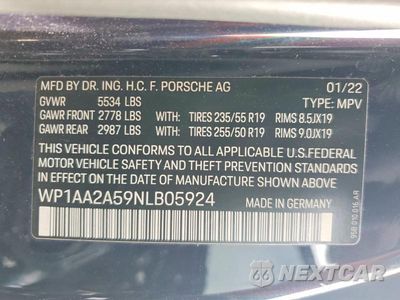 Zdjęcie 13 z 13 samochodu: 2022 PORSCHE MACAN VIN:WP1AA2A59NLB05924 - miniatura