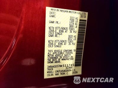 Zdjęcie 12 z 12 samochodu: 2017 NISSAN TITAN SL VIN:1N6AA1E57HN511745 - miniatura