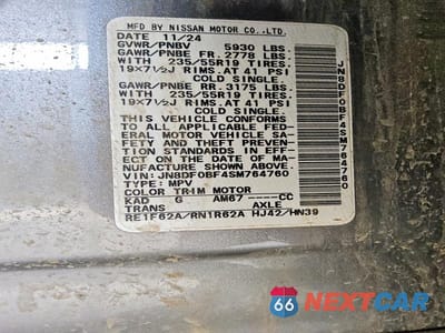 Zdjęcie 13 z 13 samochodu: 2025 NISSAN ARIYA EVOLVE+ E-4ORCE VIN:JN8DF0BF4SM764760 - miniatura