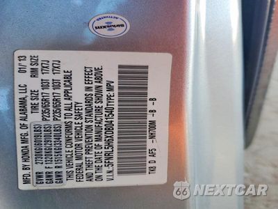 Zdjęcie 14 z 14 samochodu: 2013 HONDA ODYSSEY EXL VIN:5FNRL5H6XDB041540 - miniatura