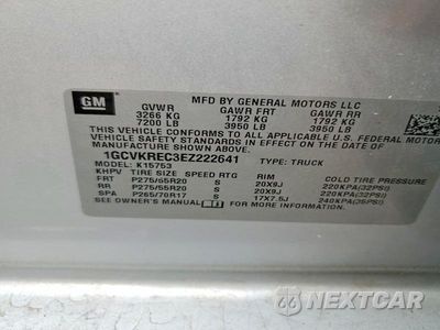 Zdjęcie 12 z 12 samochodu: 2014 CHEVROLET SILVERADO K1500 LT VIN:1GCVKREC3EZ222641 - miniatura