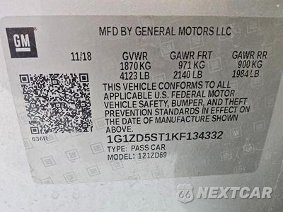Zdjęcie 12 z 13 samochodu: 2019 CHEVROLET MALIBU LT VIN:1G1ZD5ST1KF134332 - miniatura