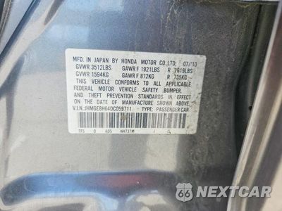 Zdjęcie 12 z 12 samochodu: 2013 HONDA FIT SPORT VIN:JHMGE8H64DC059711 - miniatura