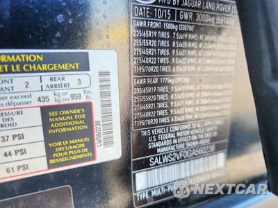 Zdjęcie 13 z 13 samochodu: 2016 LAND ROVER RANGE ROVER SPORT HST VIN:SALWS2VF0GA560238 - miniatura