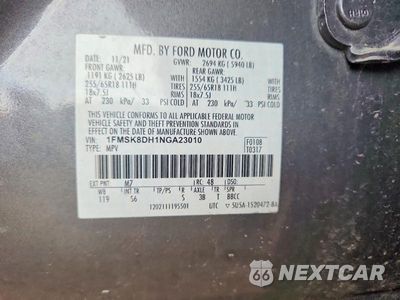 Zdjęcie 13 z 13 samochodu: 2022 FORD EXPLORER XLT VIN:1FMSK8DH1NGA23010 - miniatura