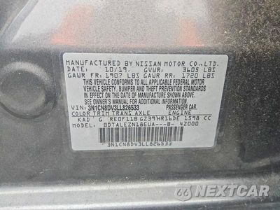 Zdjęcie 12 z 12 samochodu: 2020 NISSAN VERSA S VIN:3N1CN8DV3LL826533 - miniatura