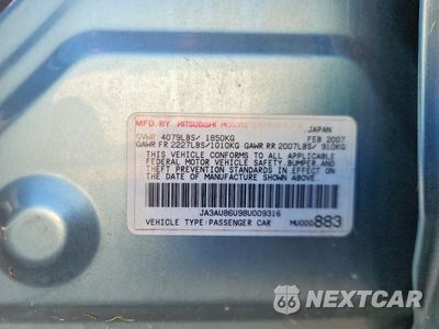 Zdjęcie 13 z 13 samochodu: 2008 MITSUBISHI LANCER GTS VIN:JA3AU86U98U009316 - miniatura
