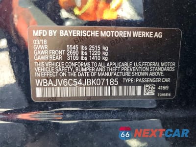 Zdjęcie 12 z 12 samochodu: 2018 BMW 640 XIGT VIN:WBAJV6C54JBK07185 - miniatura