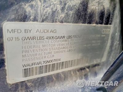 Zdjęcie 12 z 12 samochodu: 2016 AUDI A4 PREMIUM PLUS S-LINE VIN:WAUFFAFL7GN007604 - miniatura