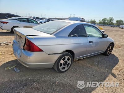 Trzecie zdjęcie samochodu z tyłu: 2001 HONDA CIVIC HX VIN:1HGEM22781L041512 - miniatura