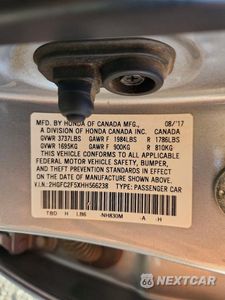 Zdjęcie 12 z 12 samochodu: 2017 HONDA CIVIC LX VIN:2HGFC2F5XHH566238 - miniatura