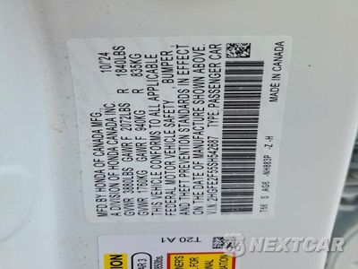 Zdjęcie 12 z 12 samochodu: 2025 HONDA CIVIC SPORT VIN:2HGFE2F55SH542687 - miniatura