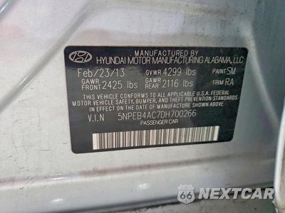 Zdjęcie 13 z 13 samochodu: 2013 HYUNDAI SONATA GLS VIN:5NPEB4AC7DH700266 - miniatura