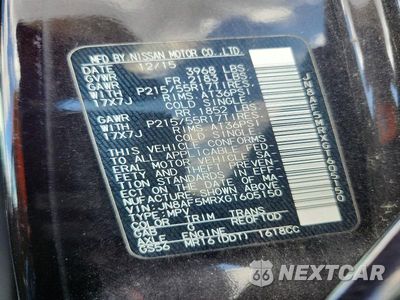 Zdjęcie 12 z 12 samochodu: 2016 NISSAN JUKE S VIN:JN8AF5MRXGT605150 - miniatura