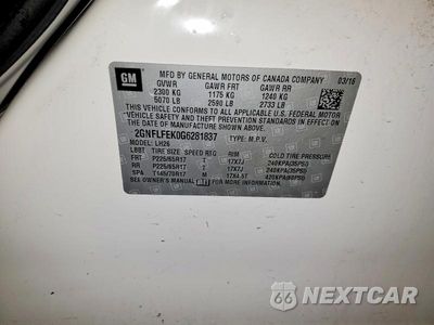 Zdjęcie 13 z 13 samochodu: 2016 CHEVROLET EQUINOX LT VIN:2GNFLFEK0G6281837 - miniatura