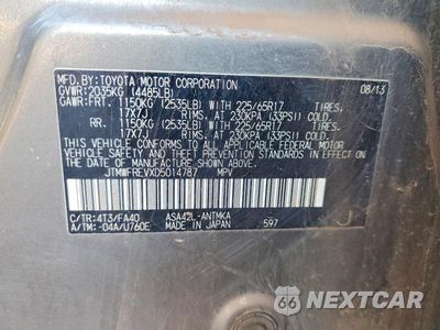 Zdjęcie 13 z 13 samochodu: 2013 TOYOTA RAV4 XLE VIN:JTMWFREVXD5014787 - miniatura