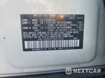 Zdjęcie 12 z 12 samochodu: 2017 SUBARU OUTBACK TOURING VIN:4S4BSATC2H3312387 - miniatura