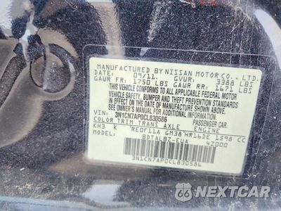 Zdjęcie 12 z 12 samochodu: 2012 NISSAN VERSA 1.6 S VIN:3N1CN7AP0CL830586 - miniatura