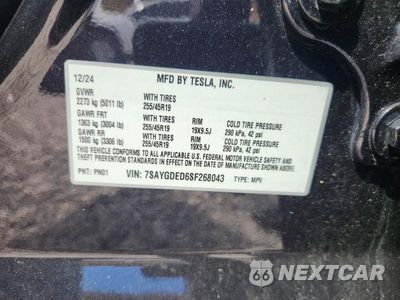 Zdjęcie 13 z 13 samochodu: 2025 TESLA MODEL Y VIN:7SAYGDED6SF268043 - miniatura