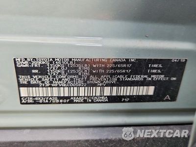 Zdjęcie 13 z 13 samochodu: 2019 TOYOTA RAV4 XLE VIN:2T3P1RFV6KC005822 - miniatura