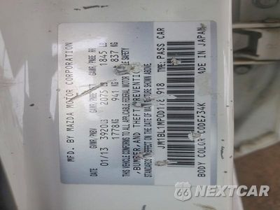 Zdjęcie 12 z 12 samochodu: 2013 MAZDA 3 I VIN:JM1BL1MP0D1780918 - miniatura