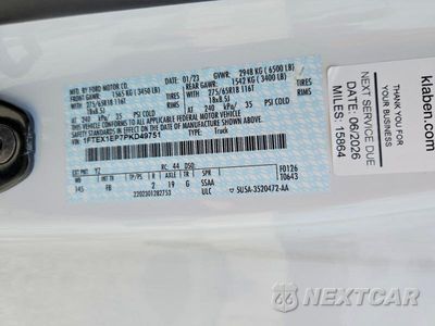 Zdjęcie 12 z 12 samochodu: 2023 FORD F150 SUPER CAB VIN:1FTEX1EP7PKD49751 - miniatura