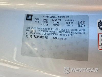 Zdjęcie 13 z 13 samochodu: 2017 CHEVROLET CAMARO LT VIN:1G1FB1RS3H0103321 - miniatura