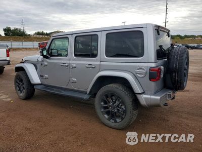 Drugie zdjęcie samochodu z przodu: 2021 JEEP WRANGLER UNLIMITED SAHARA VIN:1C4HJXEG7MW585905 - miniatura